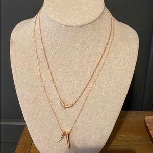 Rose gold delicate necklace set